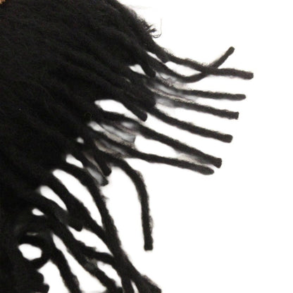 Loewe Scarf Fringe Mohair Wool Anagram Black