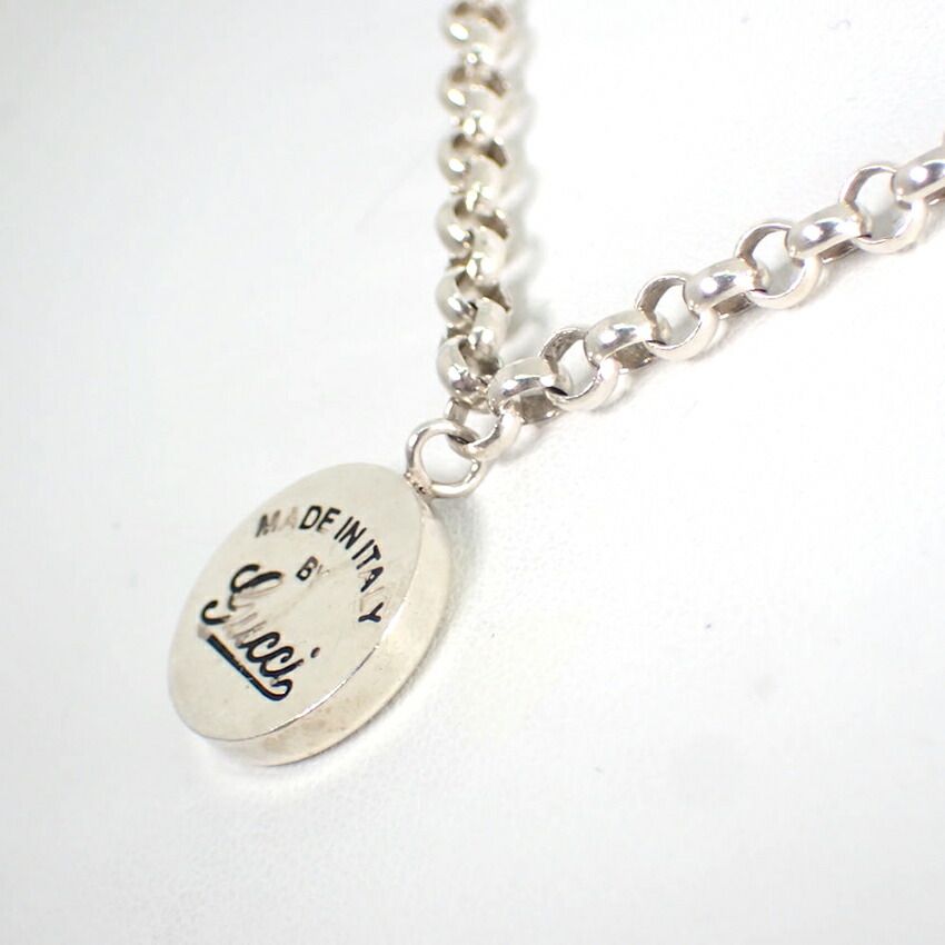 Gucci 925 Logo Circle Pendant Necklace