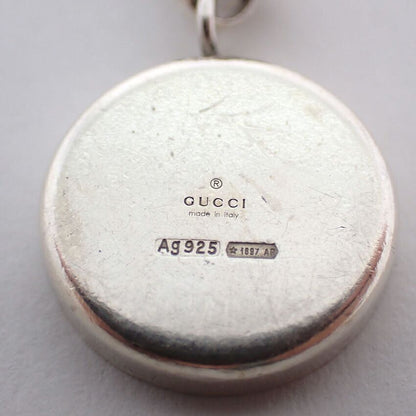 Gucci 925 Logo Circle Pendant Necklace