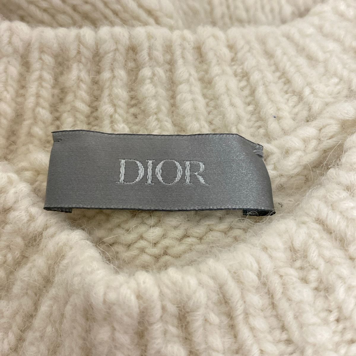 Dior Long Sleeve Sweater M Ivory Blue White