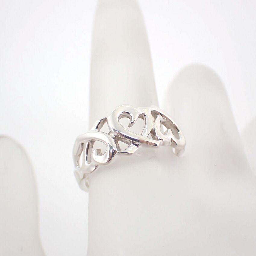 Tiffany & Co 925 Triple Loving Heart Ring