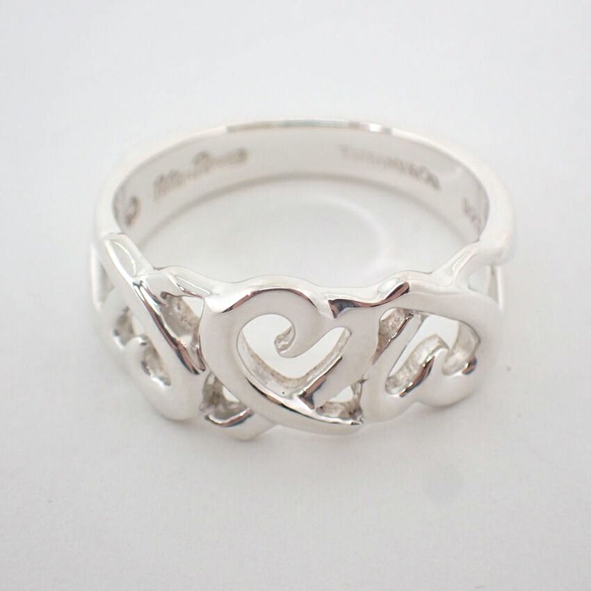 Tiffany & Co 925 Triple Loving Heart Ring