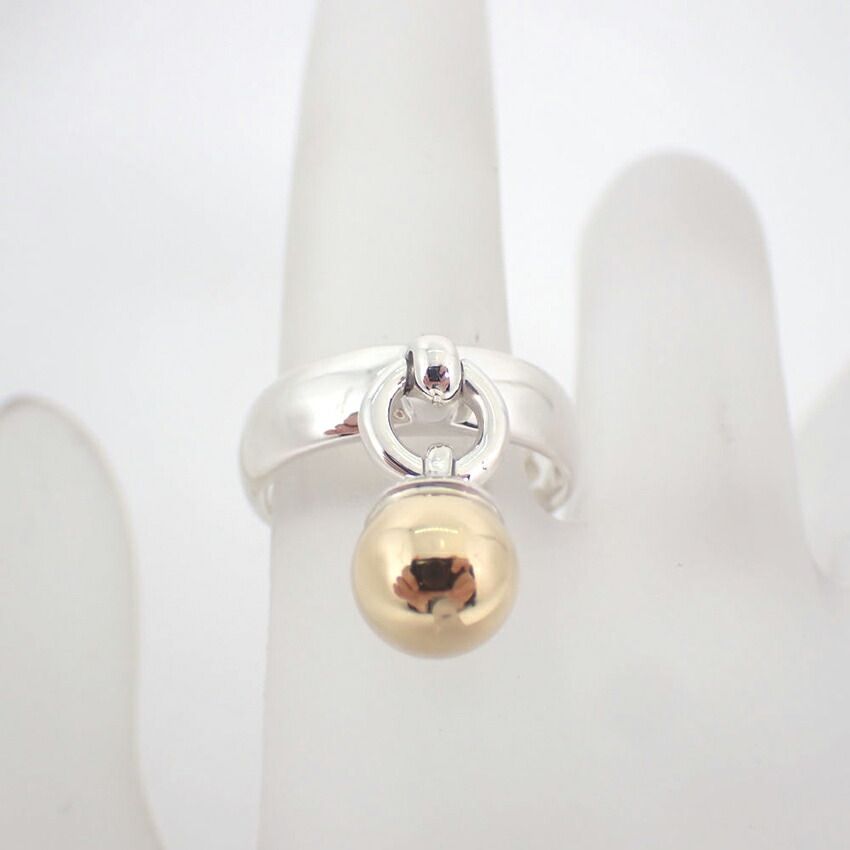 Tiffany & Co 925 750 Gold Dangle Ring