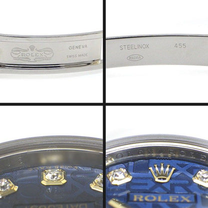 Rolex Watch Datejust Roulett 10 Points Diamond Index Blue Computer Dia Cone