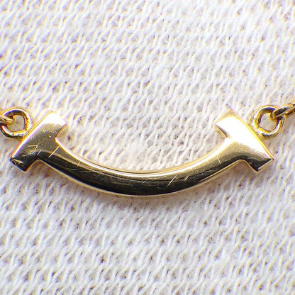 Tiffany & Co Necklace T Smile Mini Micro 18k Pink Gold