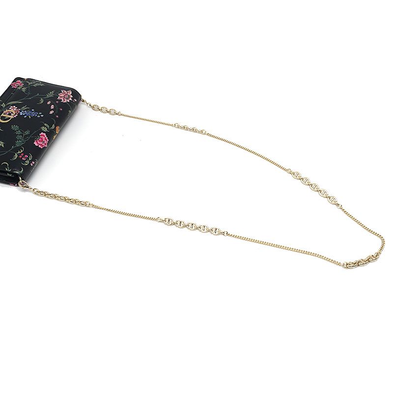Dior Caro Wallet on Chain Floral Pattern Flower