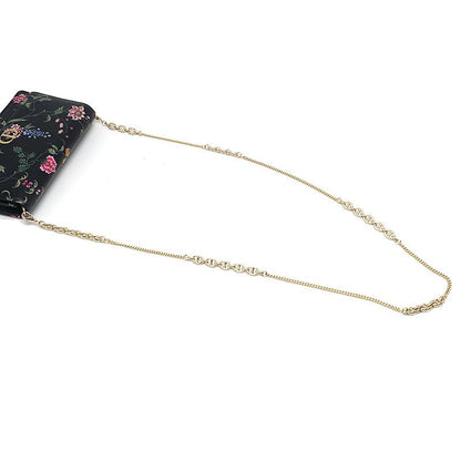 Dior Caro Wallet on Chain Floral Pattern Flower