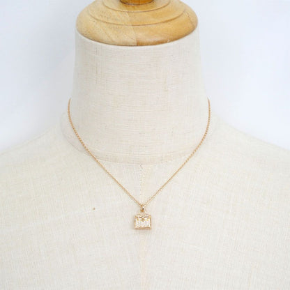 Hermes Kelly Amulet Necklace Diamond Pink Gold Pendant 18k