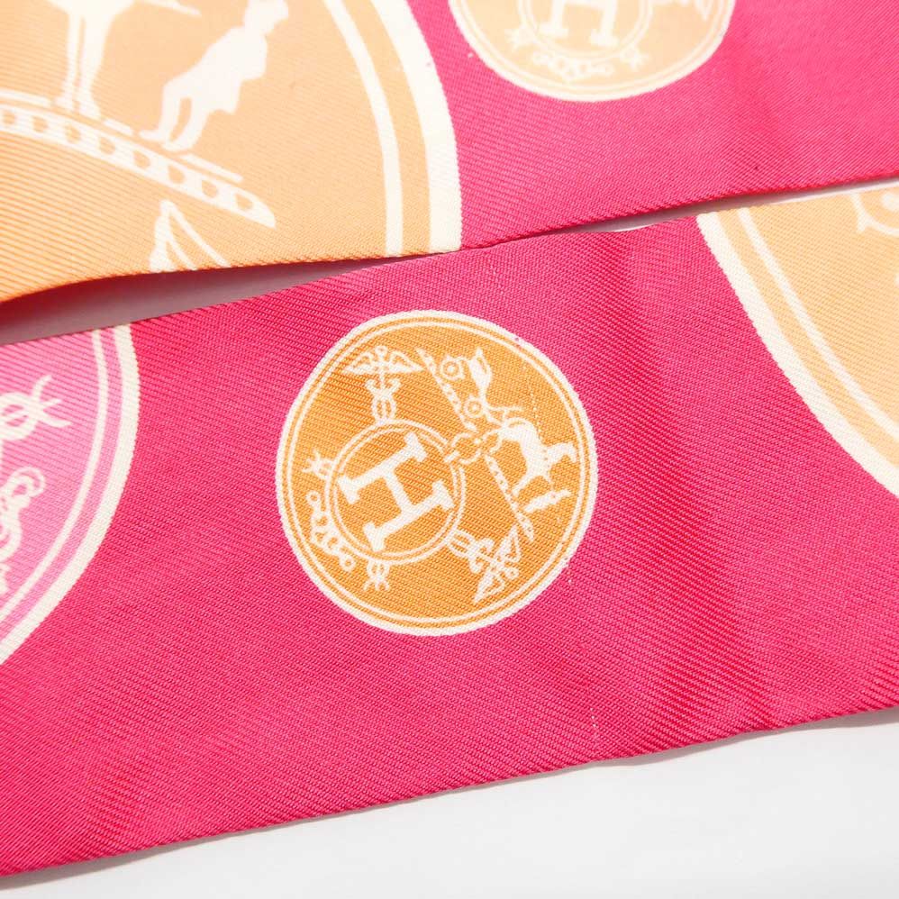 Hermes Twilly Ex Libris Confetti Ex les Confettis Pink Scarf