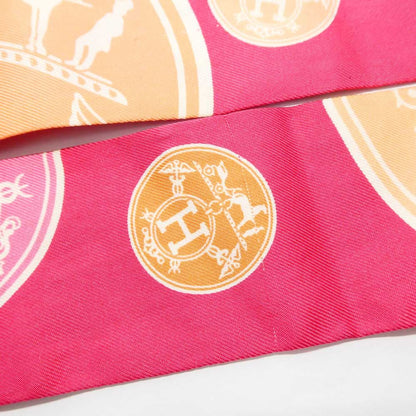 Hermes Twilly Ex Libris Confetti Ex les Confettis Pink Scarf