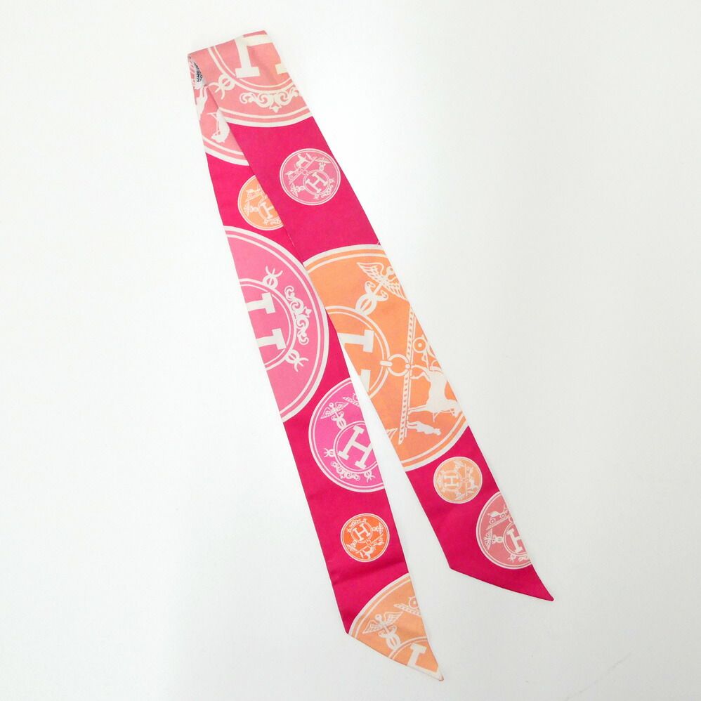Hermes Twilly Ex Libris Confetti Ex les Confettis Pink Scarf