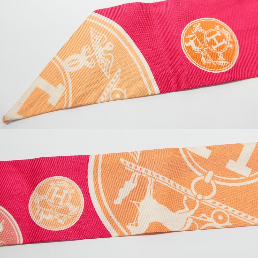 Hermes Twilly Ex Libris Confetti Ex les Confettis Pink Scarf