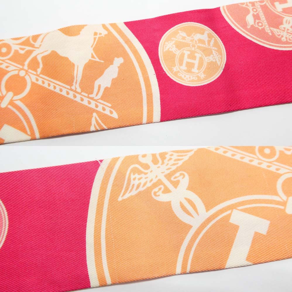 Hermes Twilly Ex Libris Confetti Ex les Confettis Pink Scarf