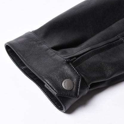 Balenciaga Handbag Shirt Bag Close Bag Leather Black — view 7