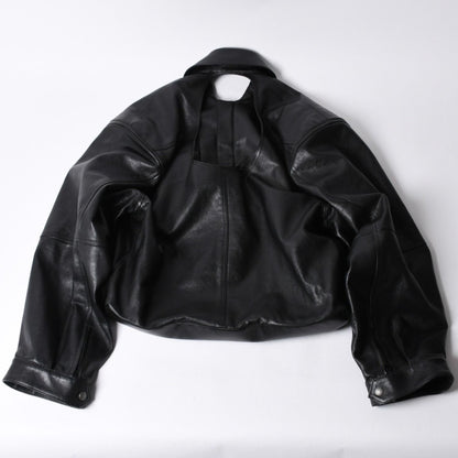 Balenciaga Handbag Shirt Bag Close Bag Leather Black — view 2
