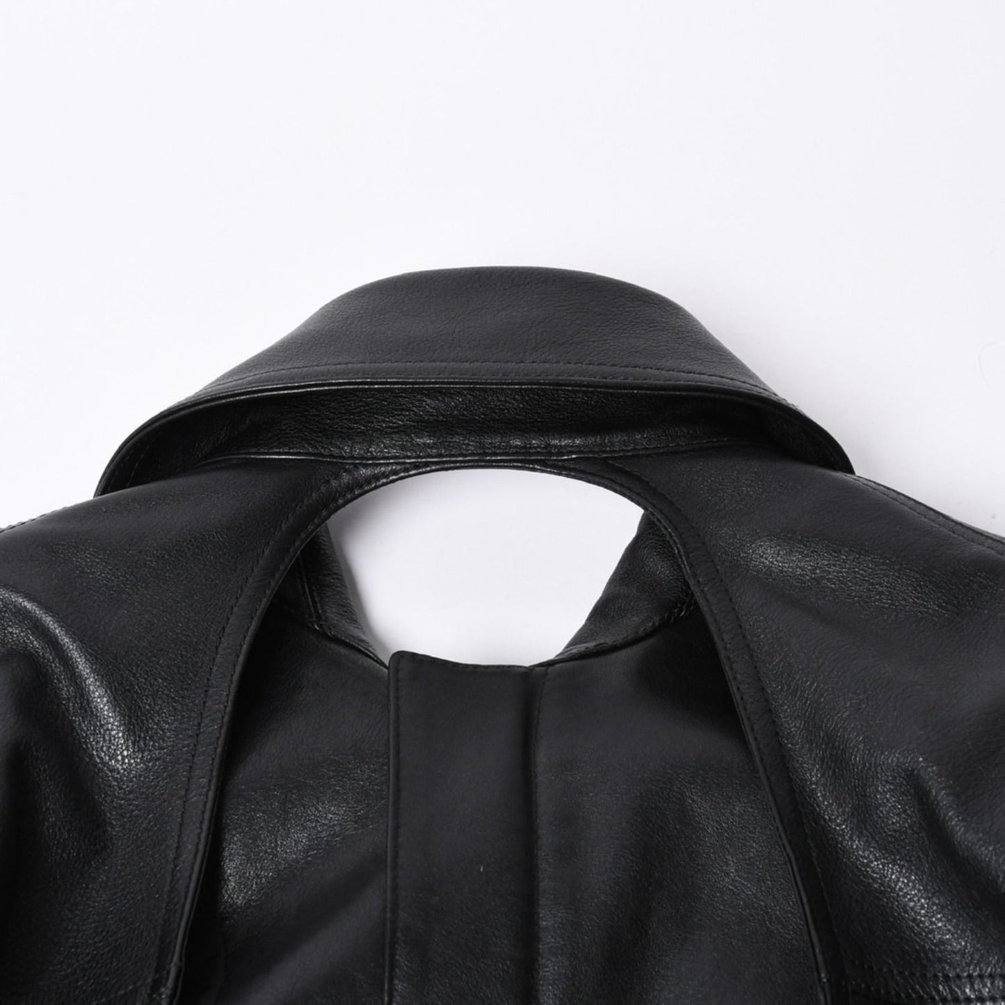 Balenciaga Handbag Shirt Bag Close Bag Leather Black — view 6