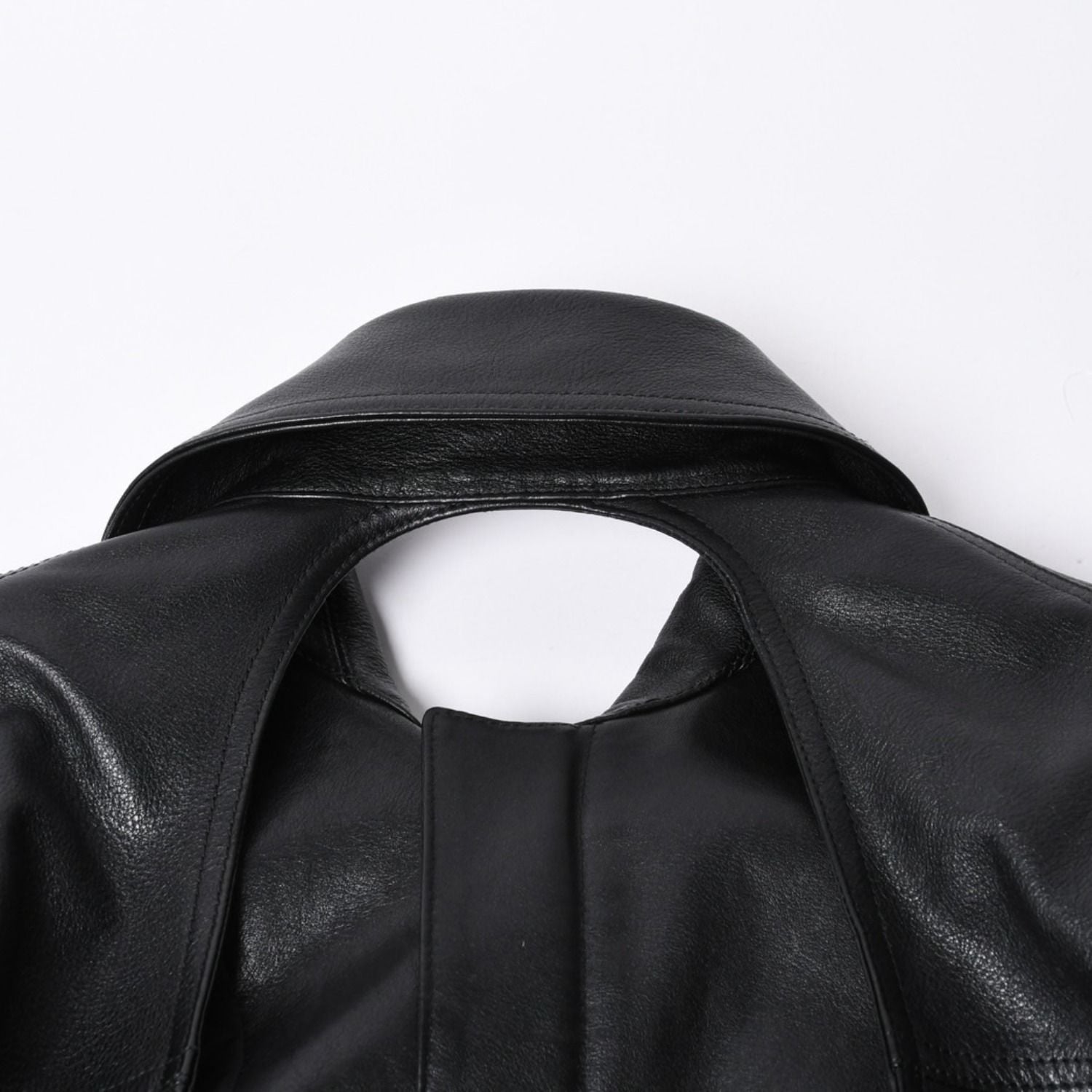 Balenciaga Handbag Shirt Bag Close Bag Leather Black — view 6