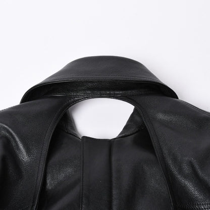 Balenciaga Handbag Shirt Bag Close Bag Leather Black — view 6