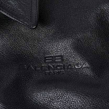 Balenciaga Handbag Shirt Bag Close Bag Leather Black — view 4