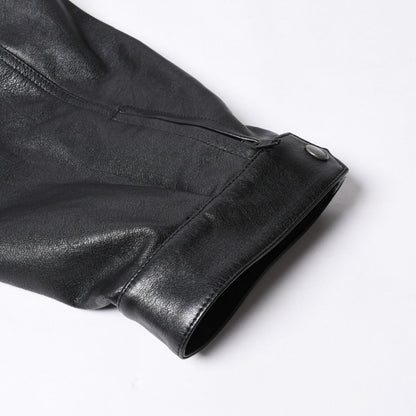 Balenciaga Handbag Shirt Bag Close Bag Leather Black — view 8