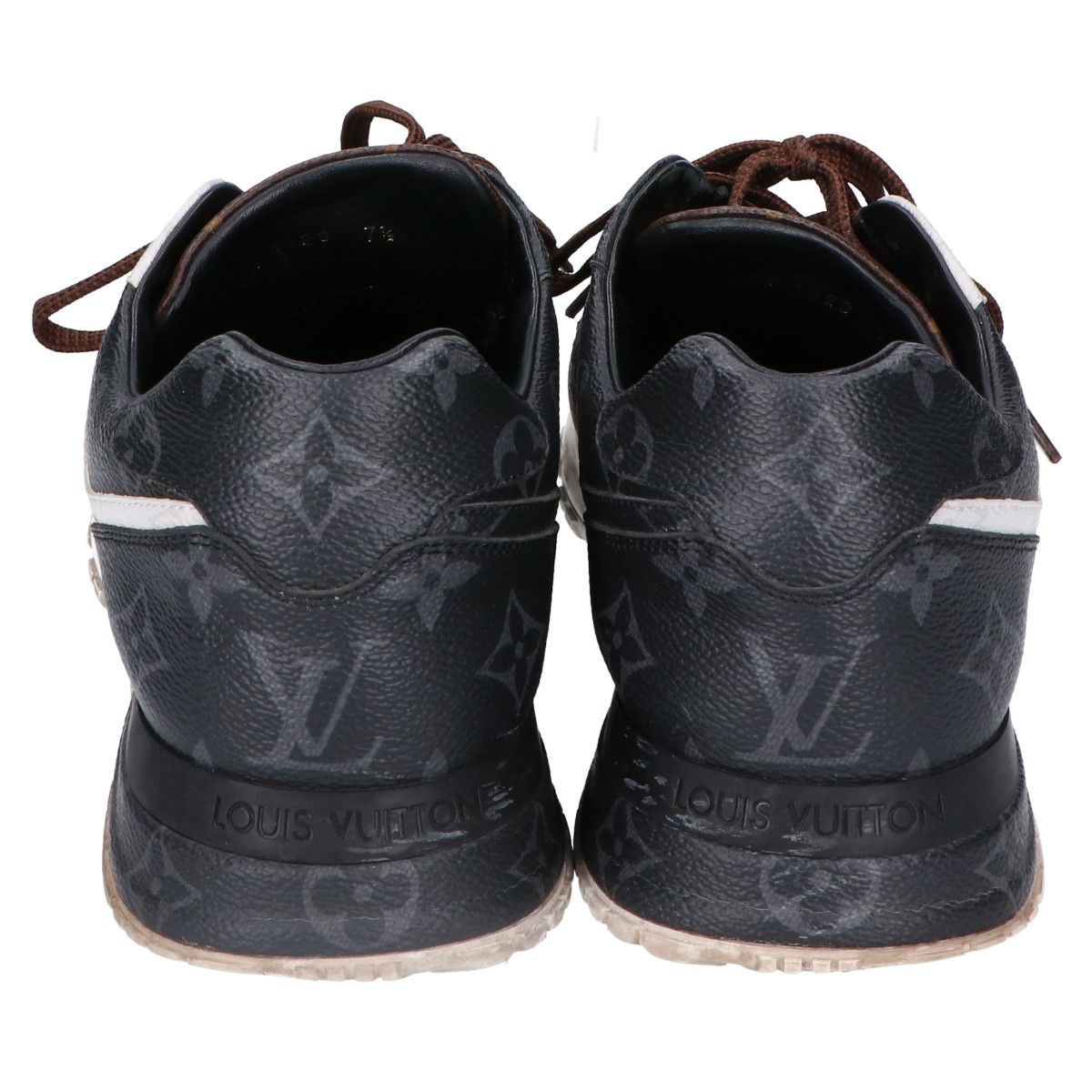 Louis Vuitton Black White Monogram Run Away Sneakers 7.5