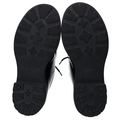 Prada Black Diapason Opera Brushed Leather Shoes 8.5
