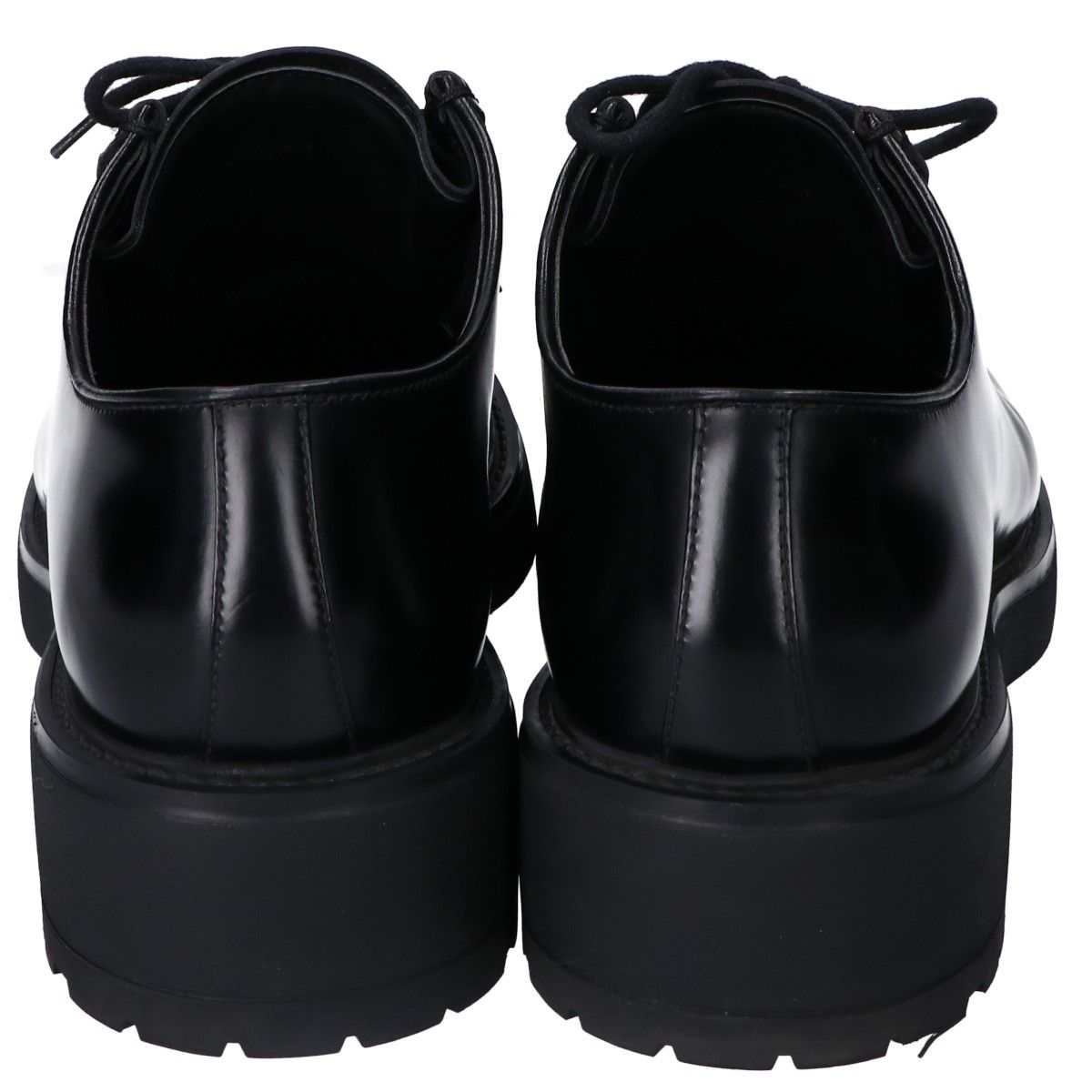 Prada Black Diapason Opera Brushed Leather Shoes 8.5