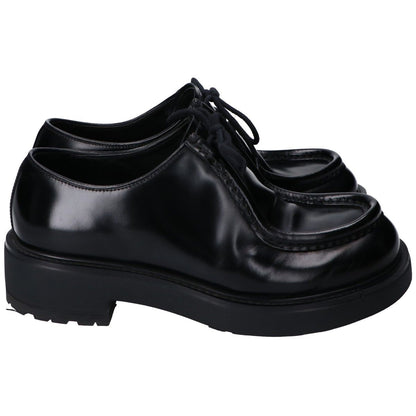 Prada Black Diapason Opera Brushed Leather Shoes 8.5