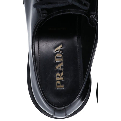 Prada Black Diapason Opera Brushed Leather Shoes 8.5