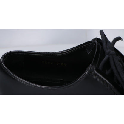 Prada Black Diapason Opera Brushed Leather Shoes 8.5