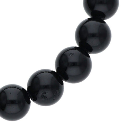 Chrome Hearts 10 mm Bead Bracelet MM Black Tourmaline