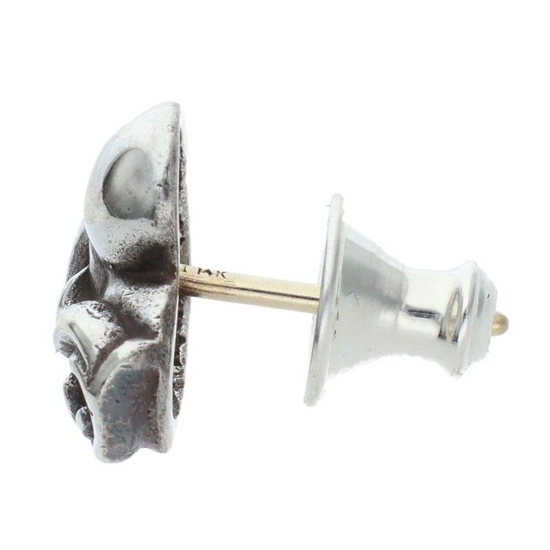 Chrome Hearts Stud Heart Silver Earrings