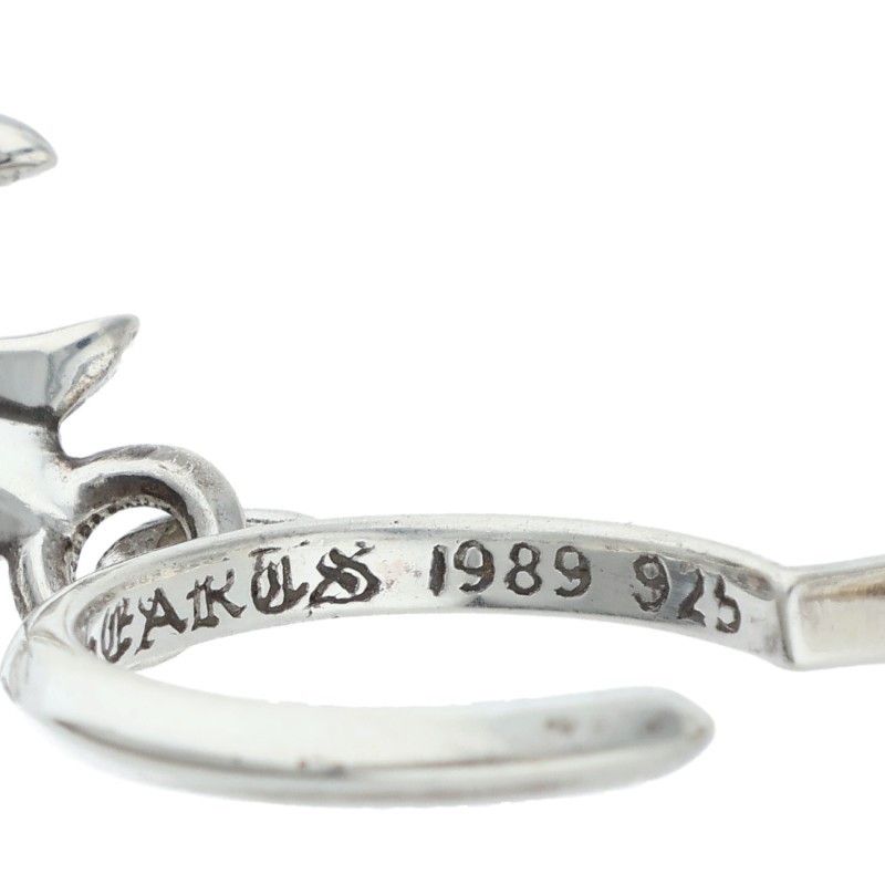 Chrome Hearts Tiny CH Cross Hoop Silver Earrings