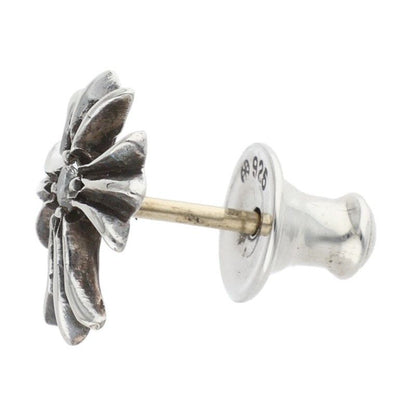 Chrome Hearts No2 CH Crs Dia CH Cross Stud 1 Diamond Silver Earrings