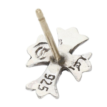 Chrome Hearts No2 CH Crs Dia CH Cross Stud 1 Diamond Silver Earrings