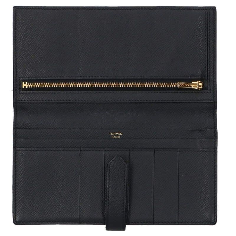 Hermes Bearn Souffle Veau Epsom Black Wallet