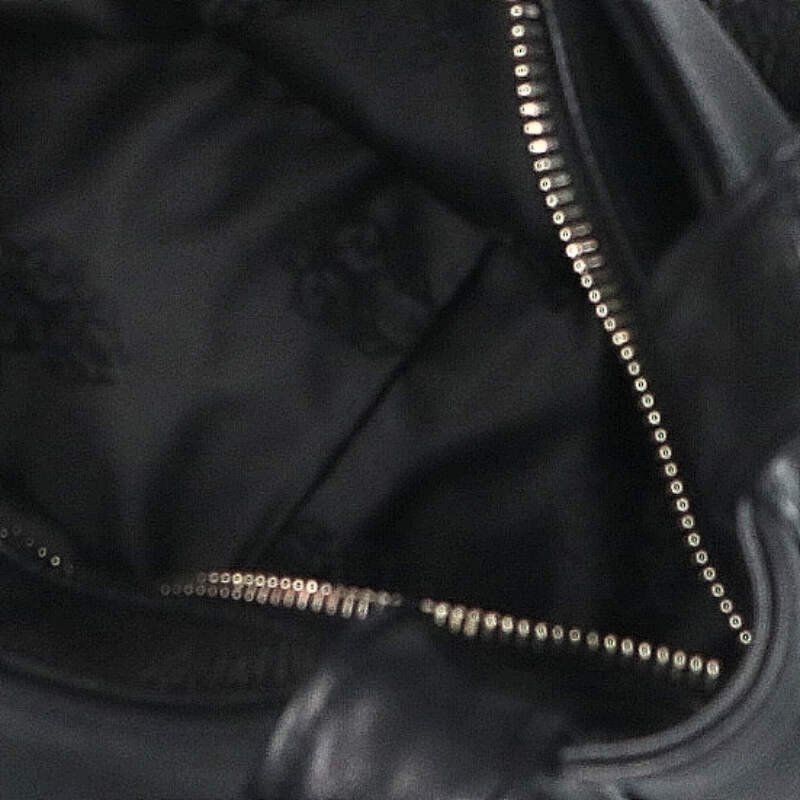 Chrome Hearts Hobo Scroll Label Leather Handbag