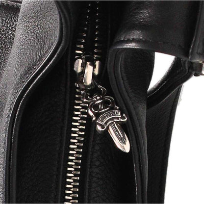 Chrome Hearts Hobo Scroll Label Leather Handbag