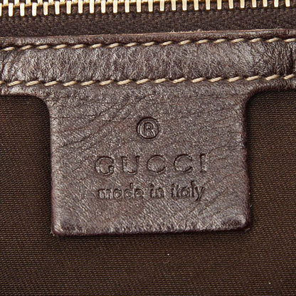 Gucci Double New Britt Sherry Line 2-Way Shoulder Bag Brown Leather