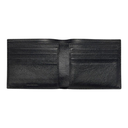 Balenciaga Logo Bifold Wallet Black Leather
