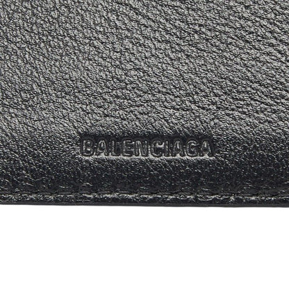 Balenciaga Logo Bifold Wallet Black Leather