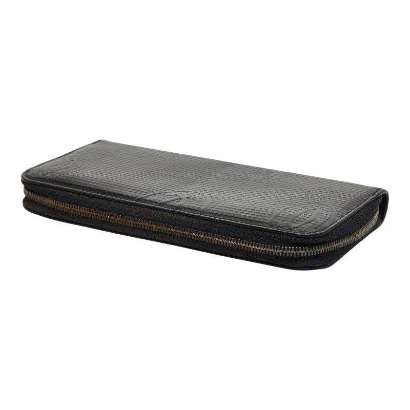 Cartier Happy Birthday Zip Around Wallet Black Patent Leather