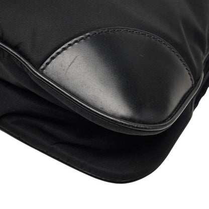 Prada Tessuto Crossbody Shoulder Bag Black Nylon Leather