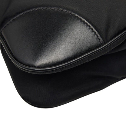 Prada Tessuto Crossbody Shoulder Bag Black Nylon Leather