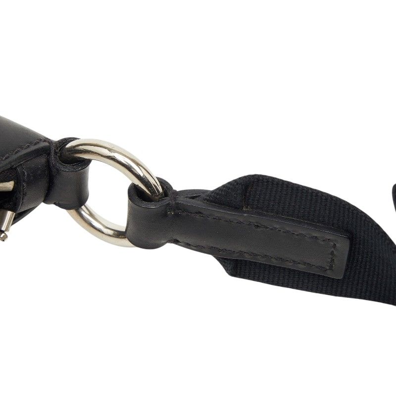 Prada Tessuto Crossbody Shoulder Bag Black Nylon Leather
