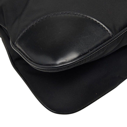 Prada Tessuto Crossbody Shoulder Bag Black Nylon Leather