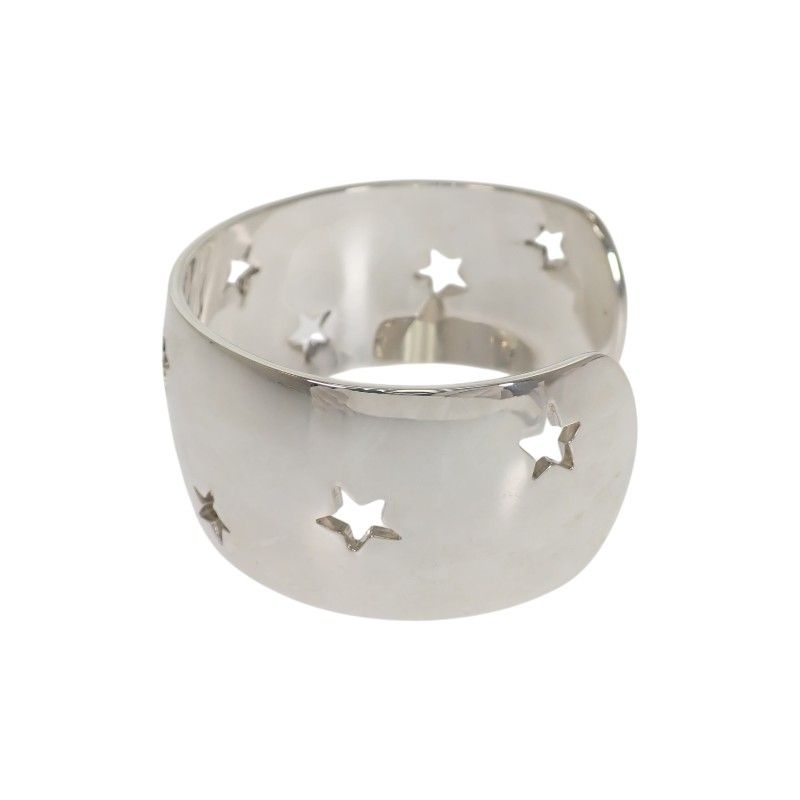 Hermes Moon Star Bangle Bracelet Vintage 925 Sterling Silver
