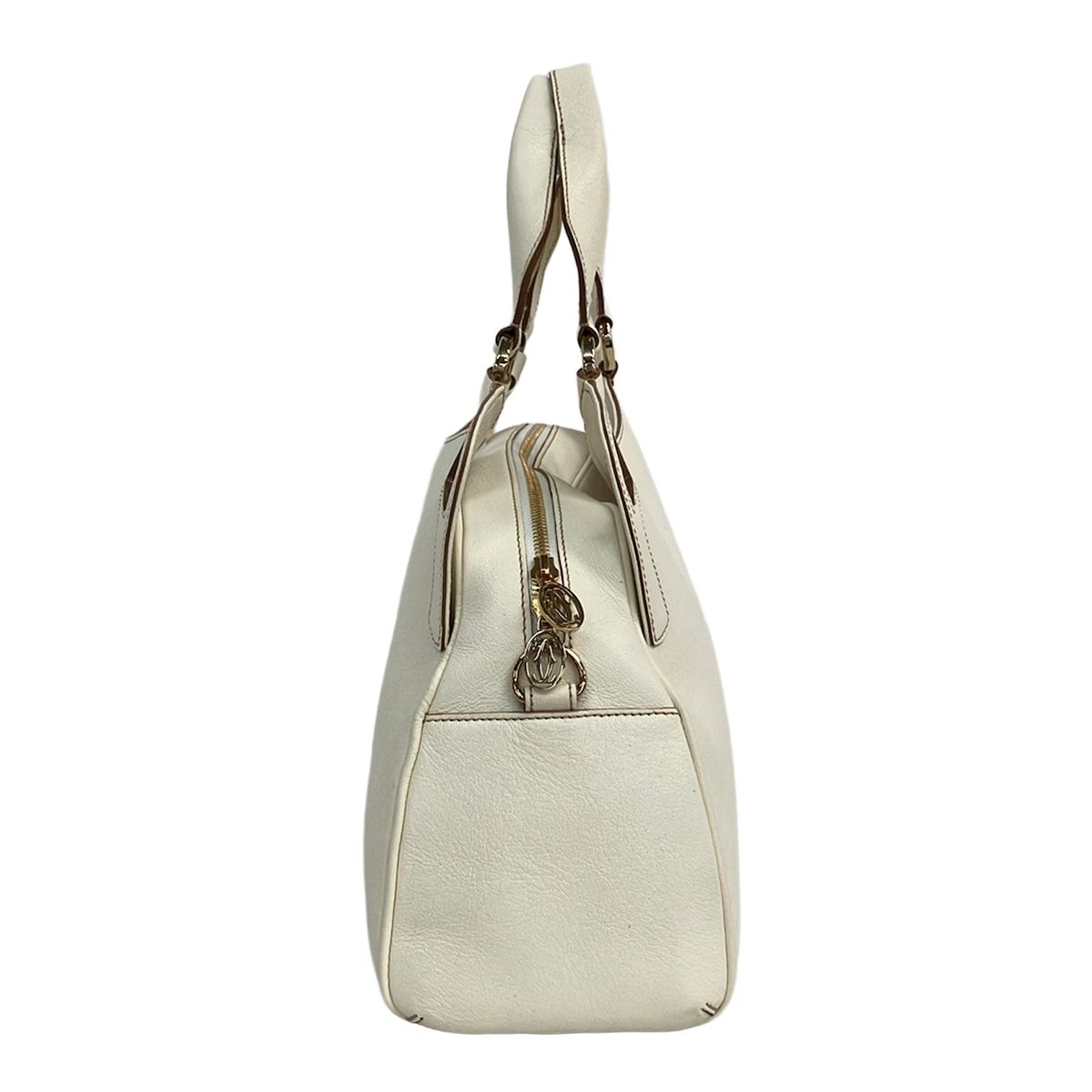 Cartier Handbag Marcello Ivory Perforated Leather