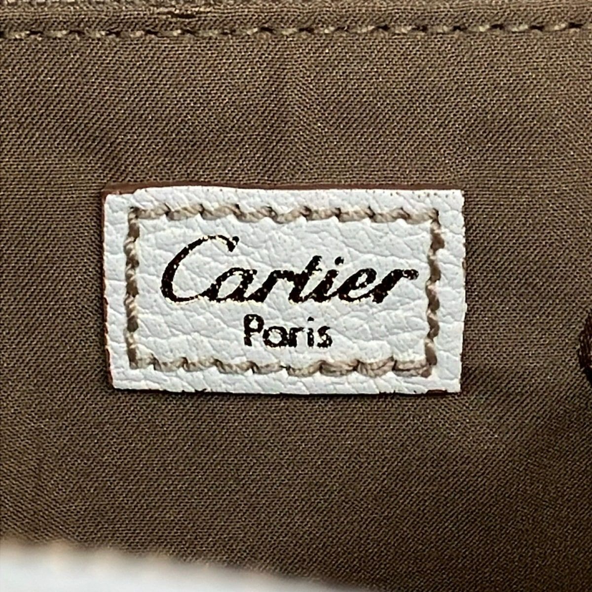 Cartier Handbag Marcello Ivory Perforated Leather