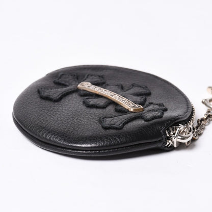 Chrome Hearts Paper with Chain Cross Patch Leather Wallet 925 Sterling Silver — view 5
